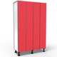 Locker 1 Door 4 Modules - Red