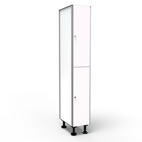 Casier 2 Portes 1 Colonne - Blanc