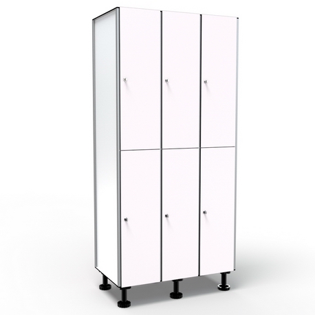 Casier 2 Portes 3 Colonnes - Blanc
