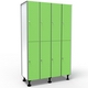 Locker 2 Doors 4 Modules - Green