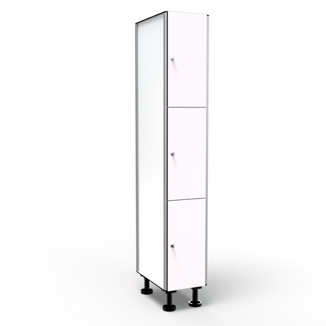 Casier 3 Portes 1 Colonne - Blanc