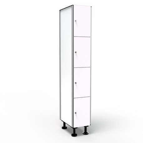 Casier 4 Portes 1 Colonne - Blanc