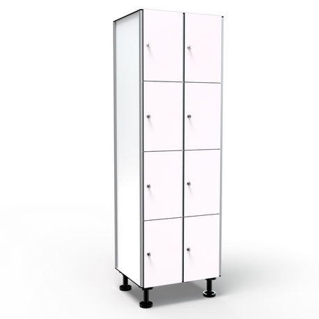 Casier 4 Portes 2 Colonnes - Blanc