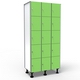Locker 5 Doors 3 Modules - Green