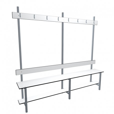 Bench 2m Single without self - White