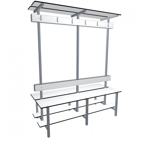 Bench 1.5m Double Complet - White