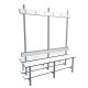 Banc 1.5m Double sans Porte sac - Blanc