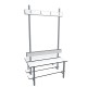 Banc 1m Double sans Porte sac - Blanc
