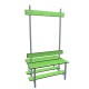 Banc 1m Double sans Porte sac - Vert