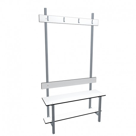 Banc 1m Simple sans Porte sac - Blanc